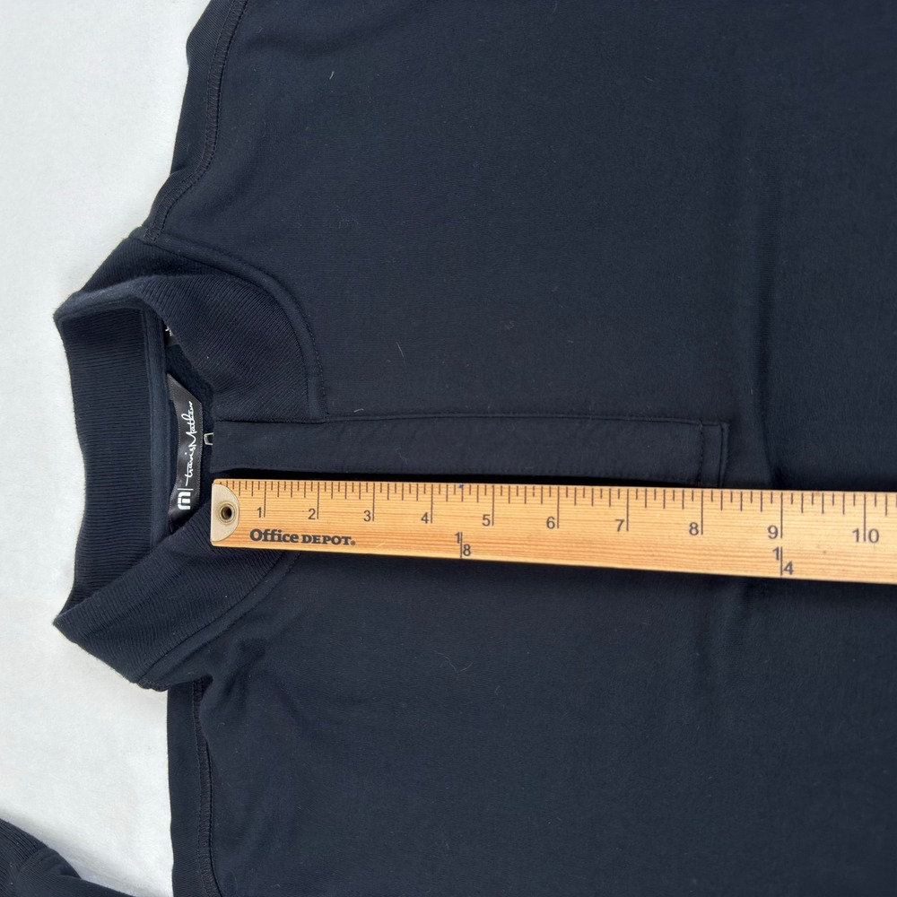 Travis Mathew Mens Black Quarter Zip Pullover Crown Royal Logo Fleece Large - Picture 8 of 10